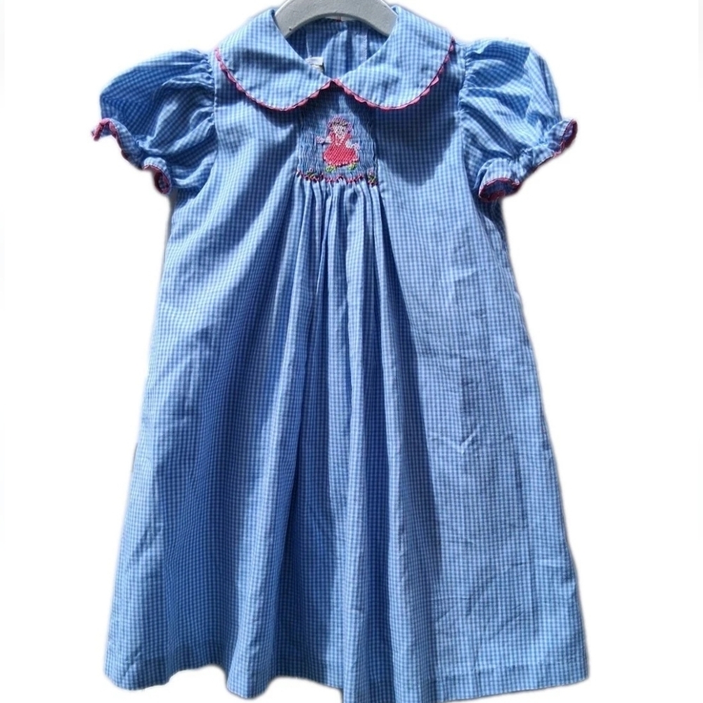 CASTLES & CROWNS Smocked Gingham Kids Dress